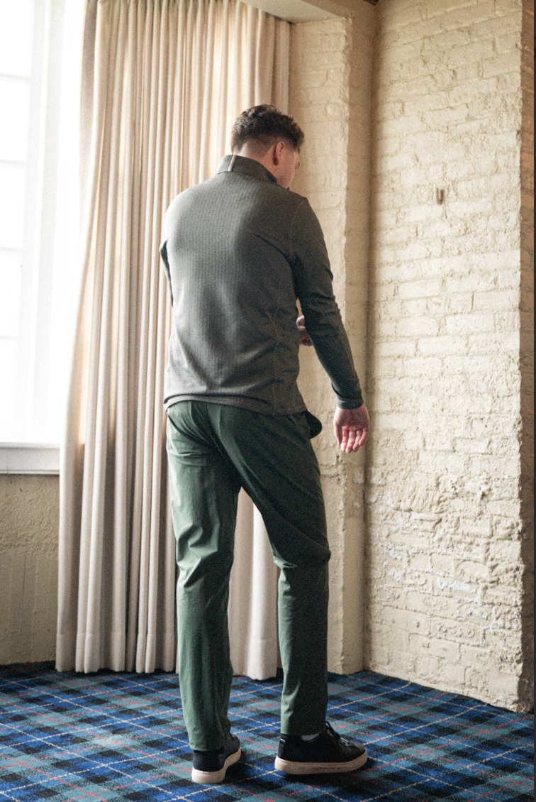 Palmer Performance 1/4 Zip - Field Herringbone