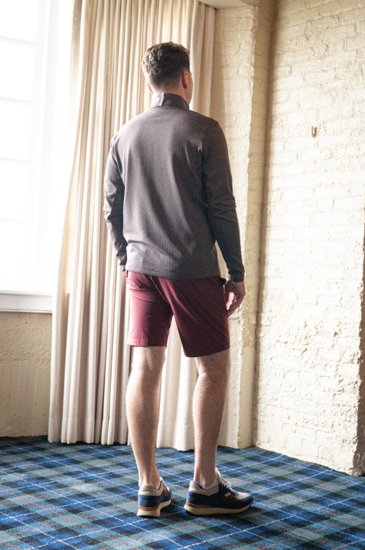 Palmer Performance 1/4 Zip - Madison Herringbone