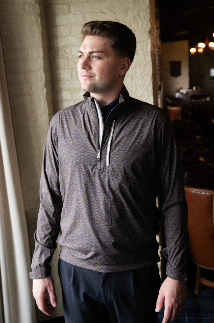Wyatt Windstop Packable Jacket - Field Multi Herringbone