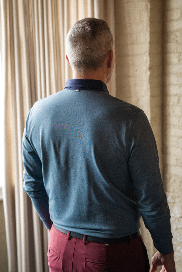 Ford 5 Button Long Sleeve Polo - Pier