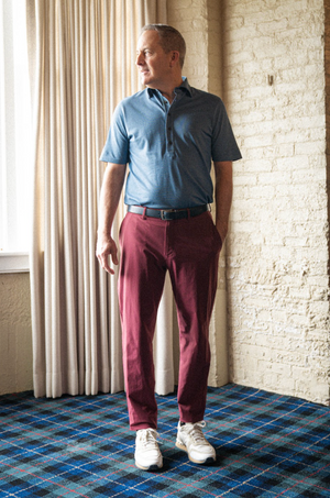 Ford 5 Button Polo - Pier Heather