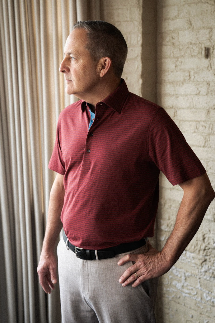 John 4 Button Polo - Madison/Redline