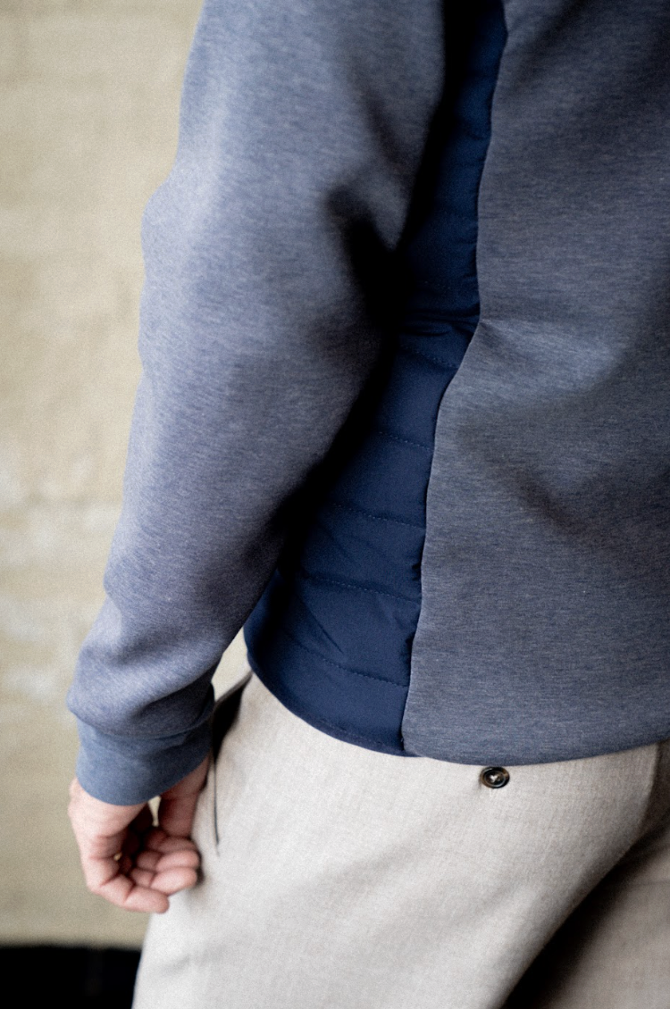 Frankie Cross Full Zip - Navy/Navy Heather