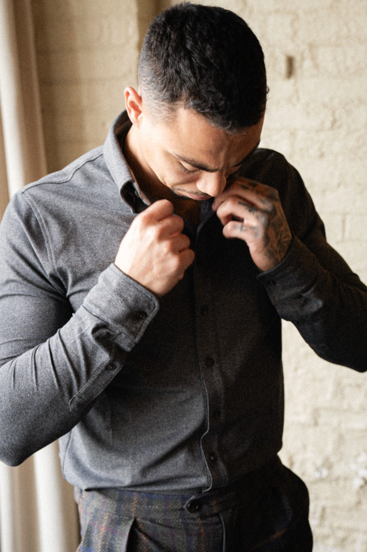 Ford Buttondown - Charcoal Heather