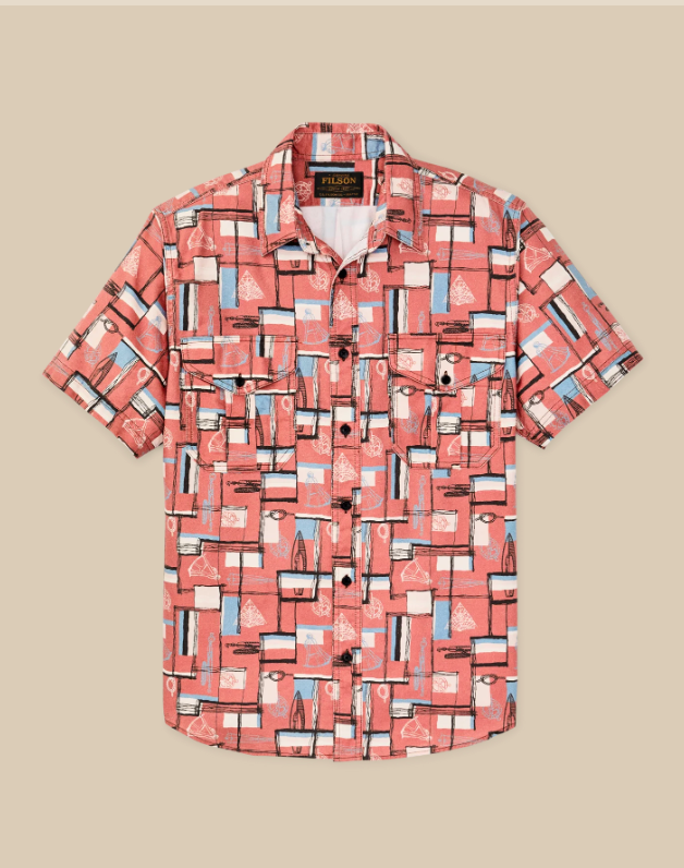 S/S Lightweight Alaskan Guide Shirt - Russet Print
