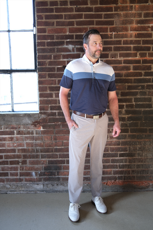 Dunne Performance Polo - White / Burnham Heritage Colorblock
