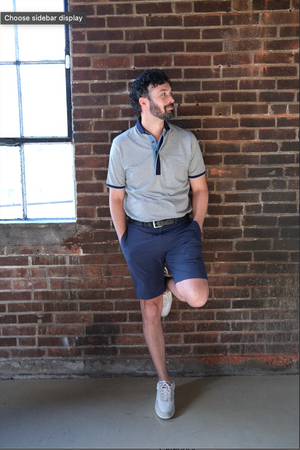 Varner Performance Pique Polo - Lt Grey Heather