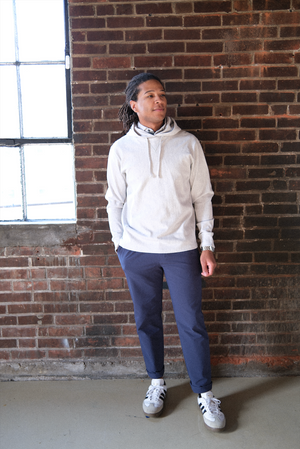 Wray Hoodie - Dove Heather Herringbone