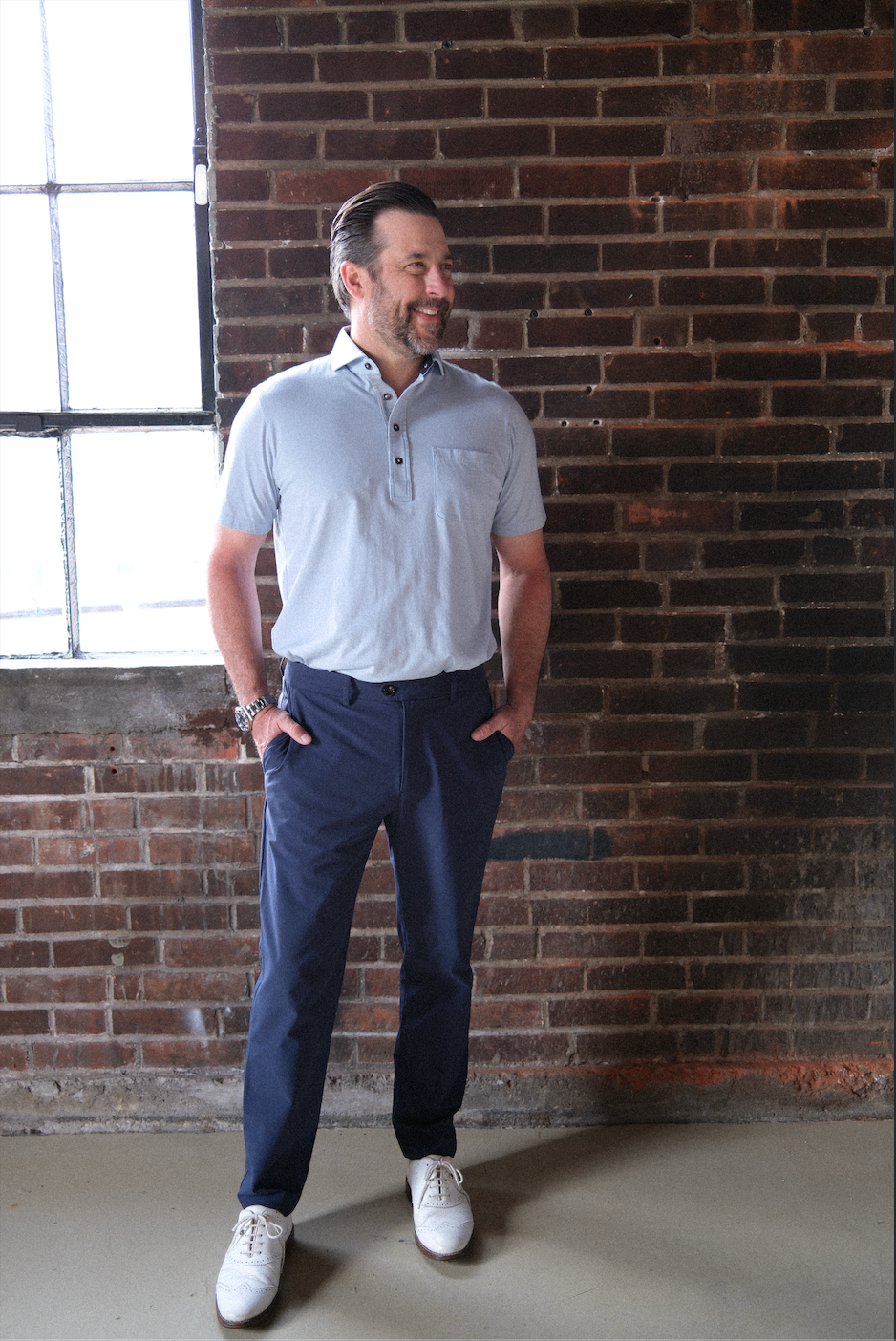 Francis 4 Button Pocket Polo - Burnham Heather