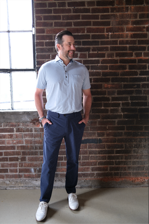 Francis 4 Button Pocket Polo - Burnham Heather