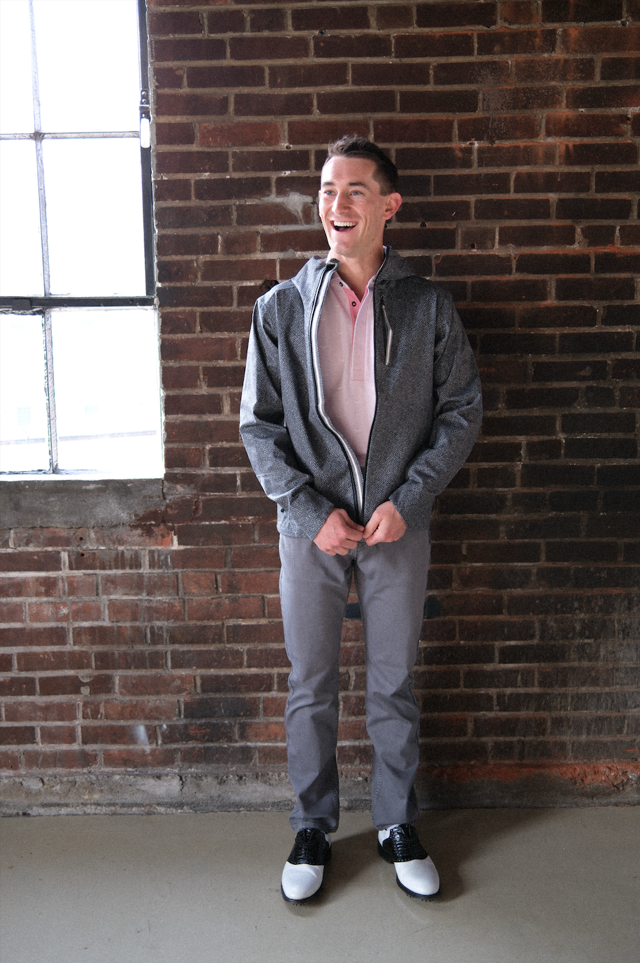 James 3 Layer Rain Jacket - Exploded Grey Donegal