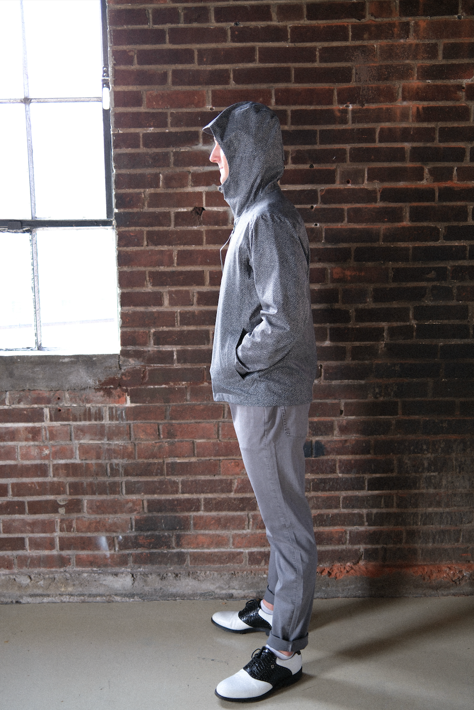 James 3 Layer Rain Jacket - Exploded Grey Donegal