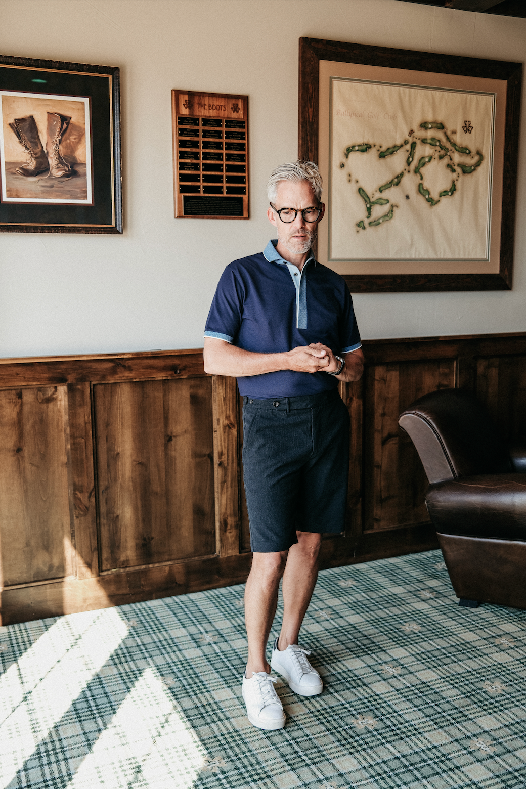 Varner Performance Pique Polo - Navy Heather
