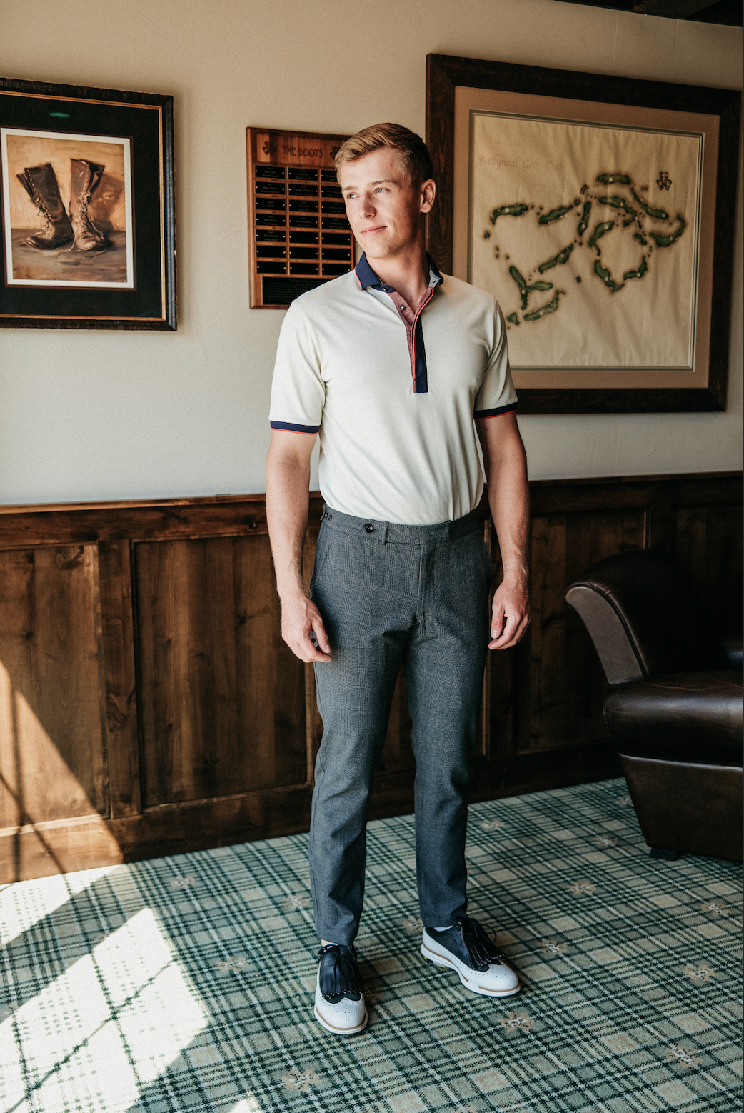 Varner Performance Pique Polo - Fawn Heather