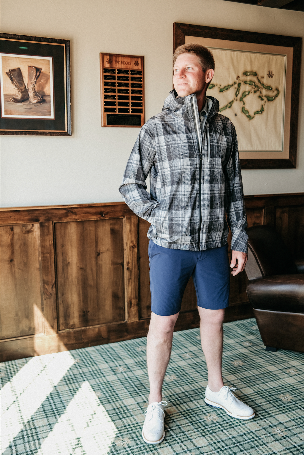 James 3 Layer Rain Jacket - Trucano Multi Check
