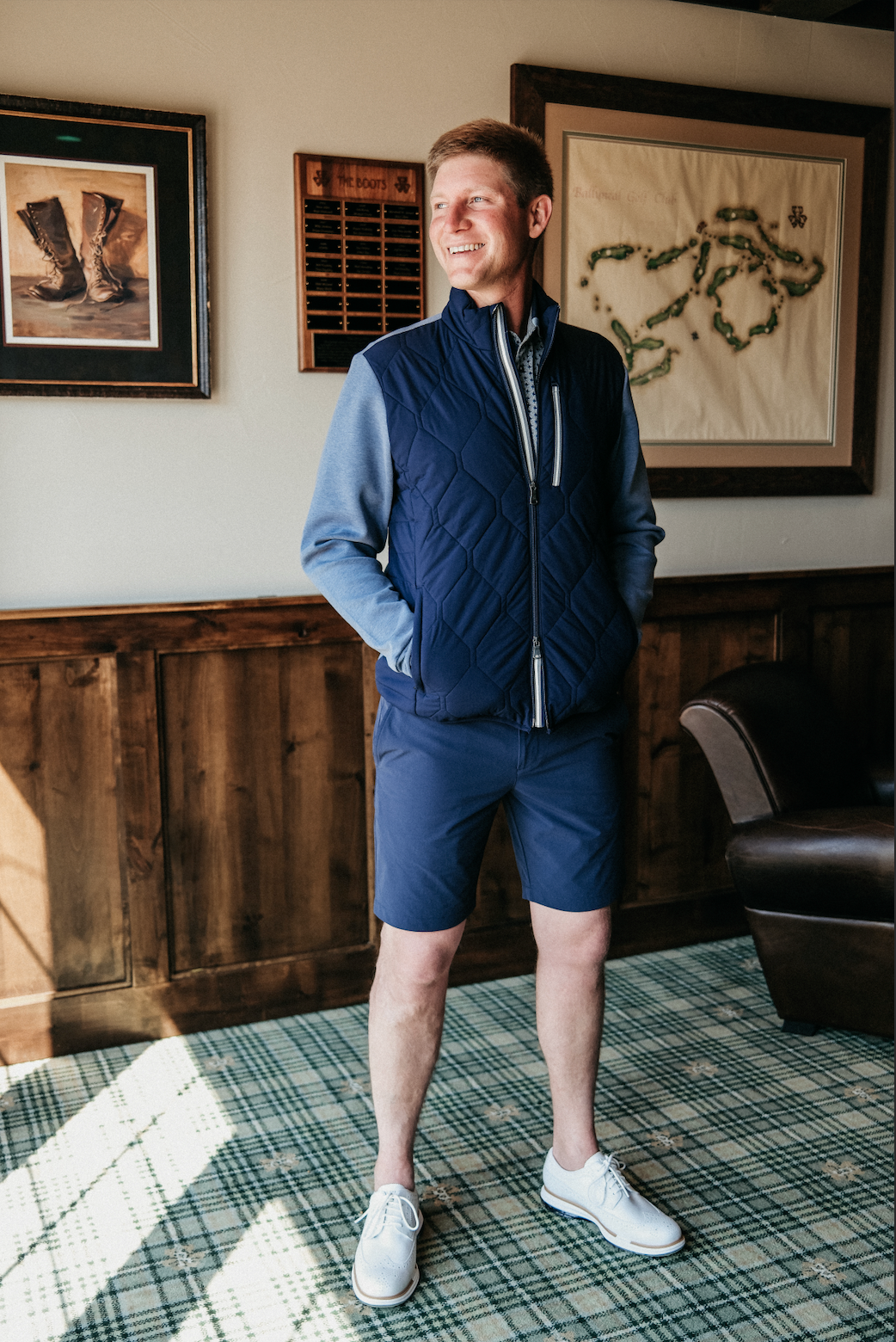 The Frankie Cross Full Zip - Navy/Shedd Heather