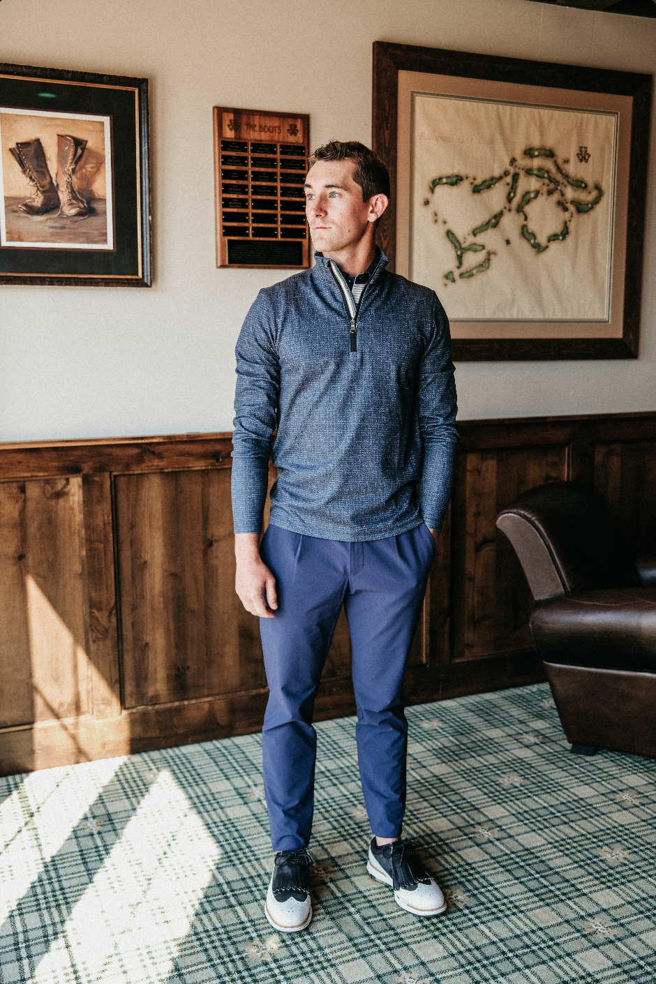 The Dunbar 1/4 Zip - Shedd Hatch Check