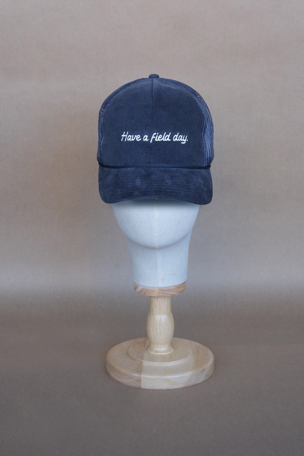 Script Corduroy Rope Hat - Navy