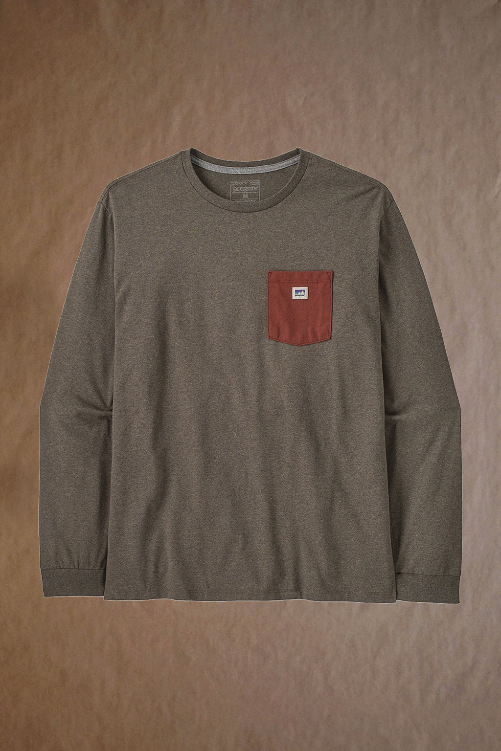 Long-Sleeved Shop Sticker Pocket Tee
