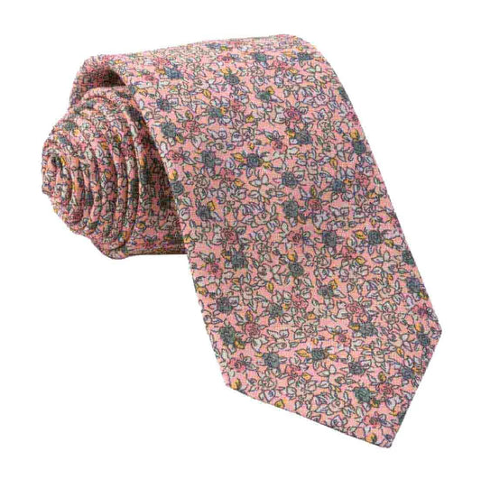 Wild Rosa Tie in Peach