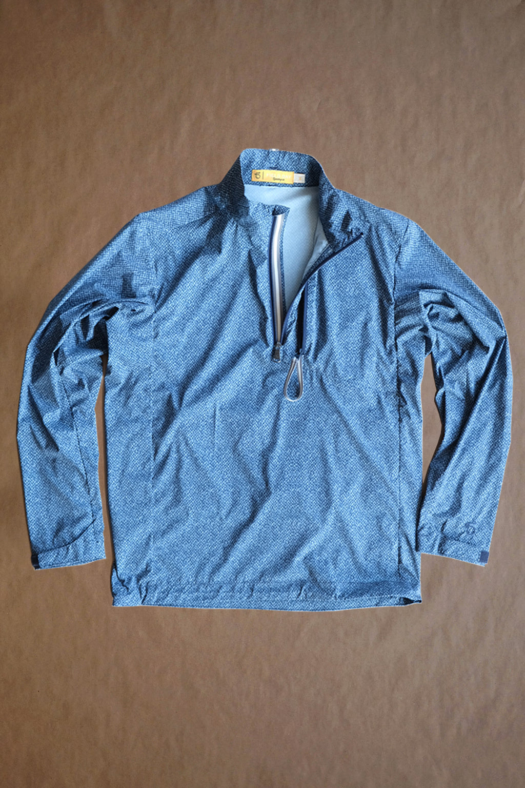The Wyatt Windstop Packable Jacket - Navy Donegal