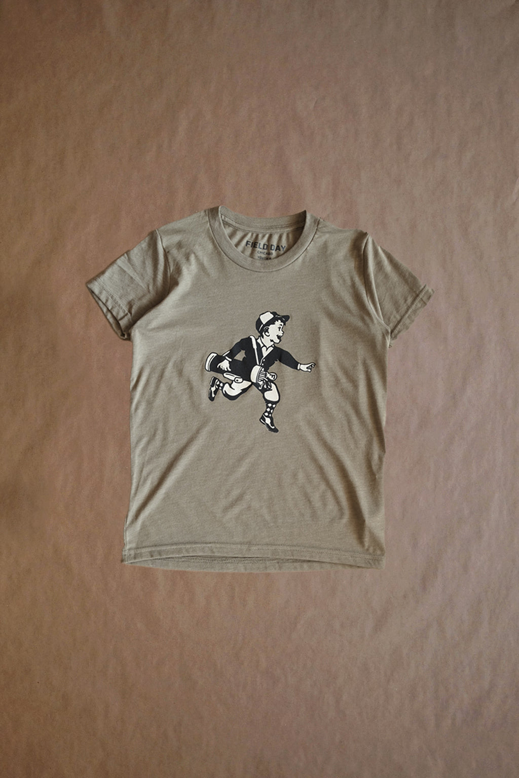 Youth Run Boy Golf Tee - Olive Heather