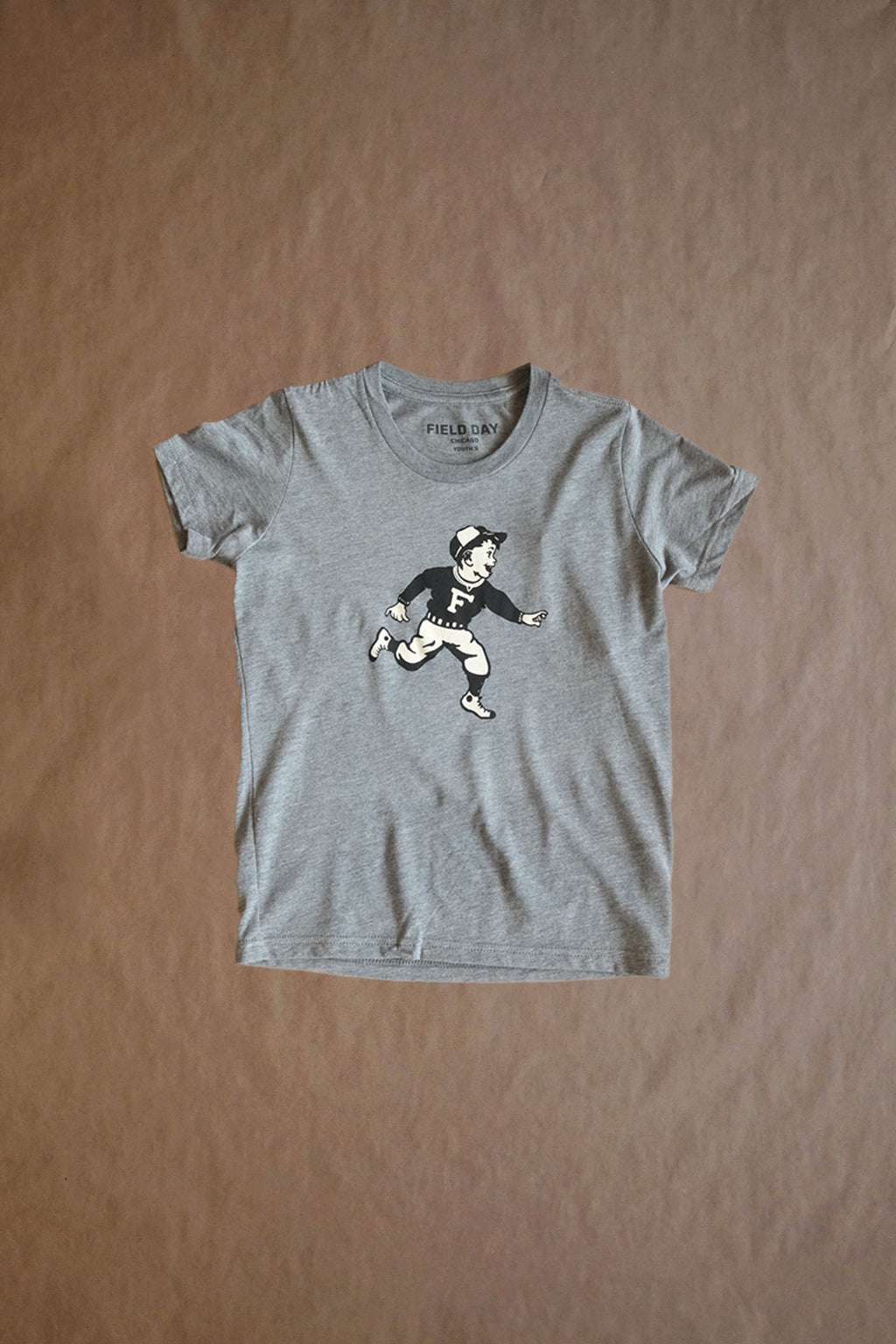 Youth Run Boy Tee - Light Grey Heather