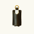 Full-Grain Leather Lip Balm Holder: Olive