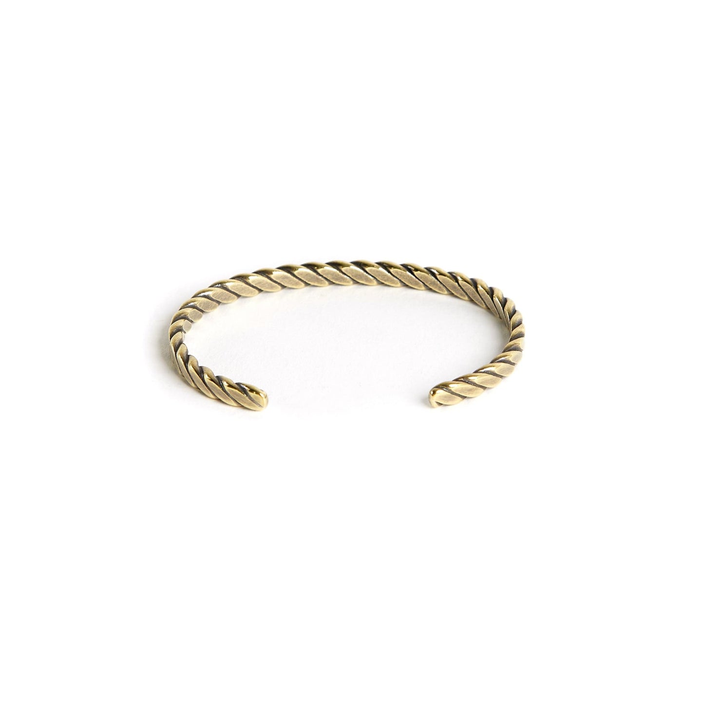 Plait Cuff: Sterling Silver / Work Patina / Standard Weight / Medium