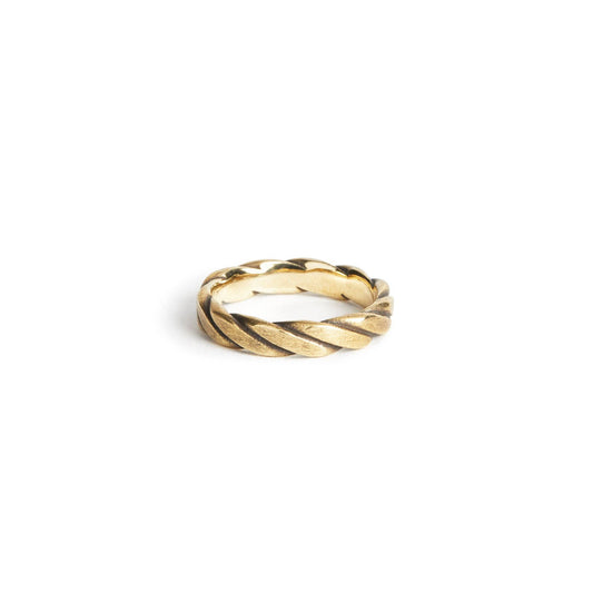 Plait Ring: Sterling Silver / Work Patina / 10