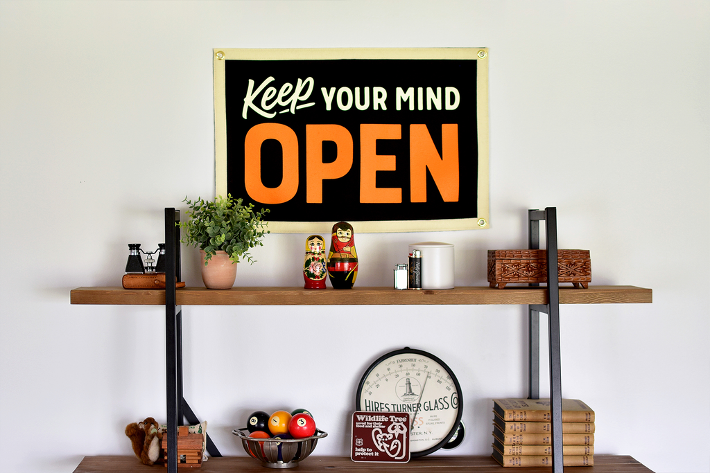 Keep Your Mind Open Flag