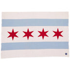 Chicago Flag Wool Throw: Chicago Flag