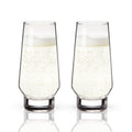 Raye™ Weighted Stemless Crystal Champagne Flutes - Set of 2