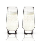 Raye™ Weighted Stemless Crystal Champagne Flutes - Set of 2