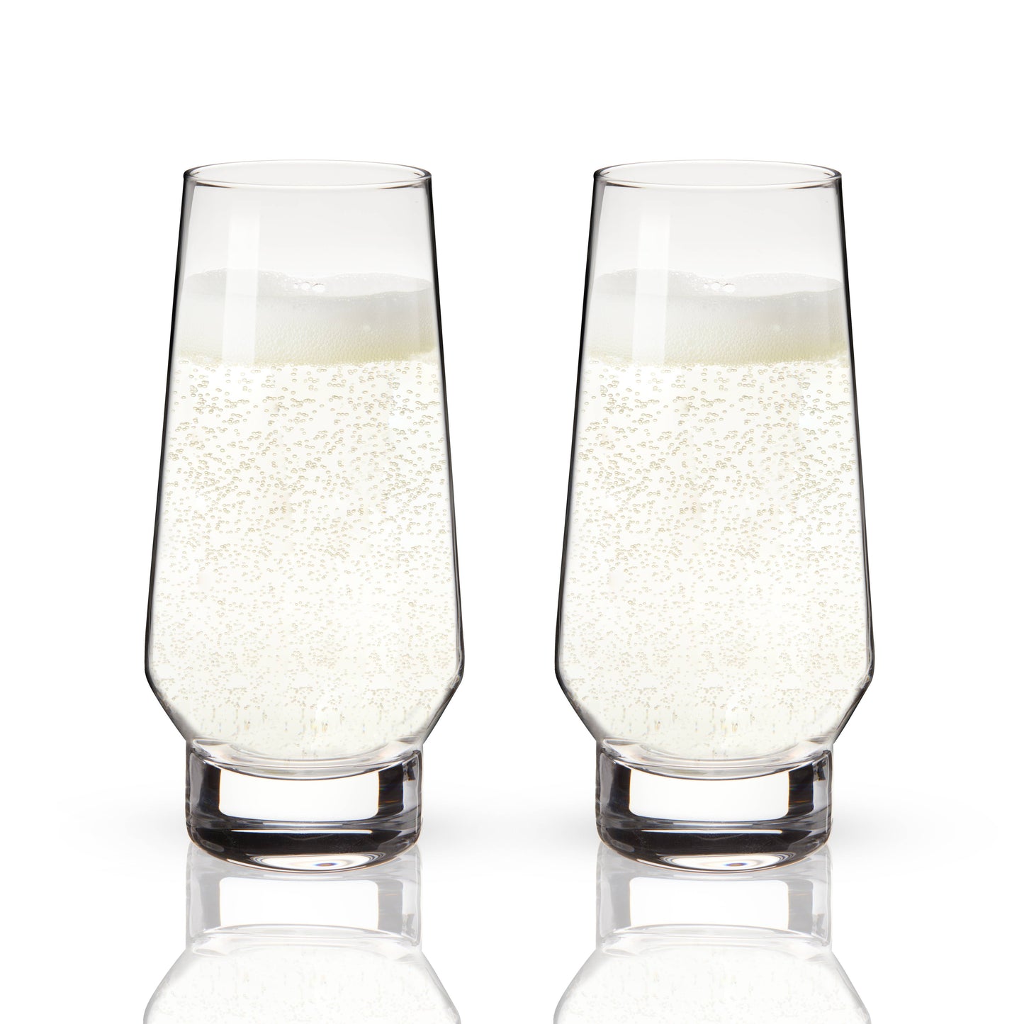 Raye™ Weighted Stemless Crystal Champagne Flutes - Set of 2