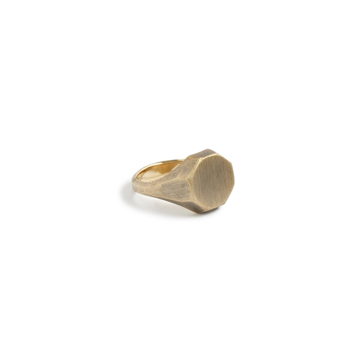 Otto Signet Ring: Brass / Work Patina / 10