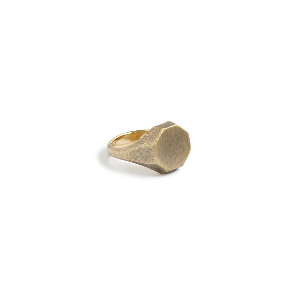 Otto Signet Ring: Brass / Work Patina / 11