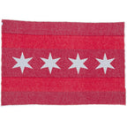 Chicago Flag Wool Throw: Chicago Flag