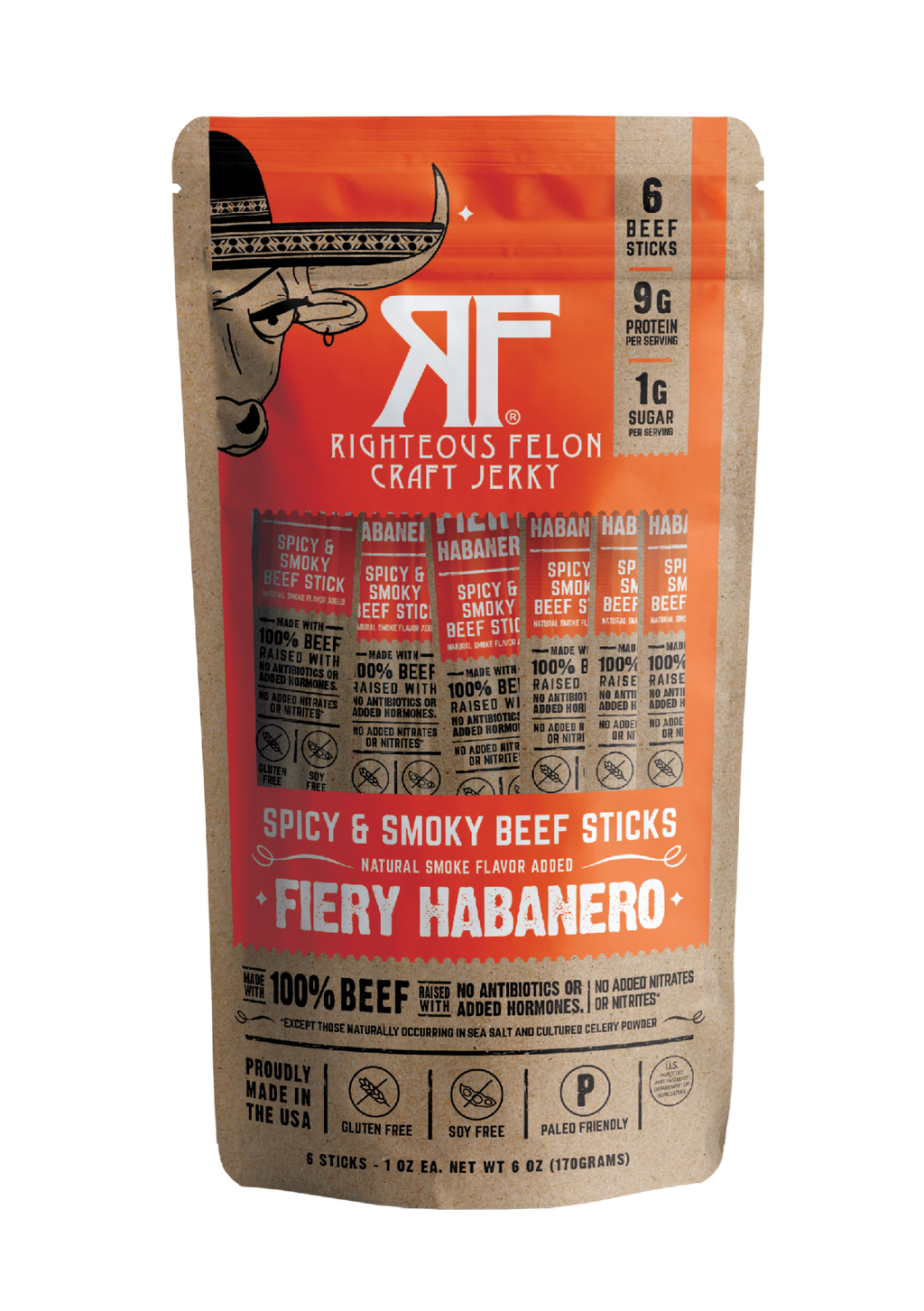 Fiery Habanero Beef Stick 1oz