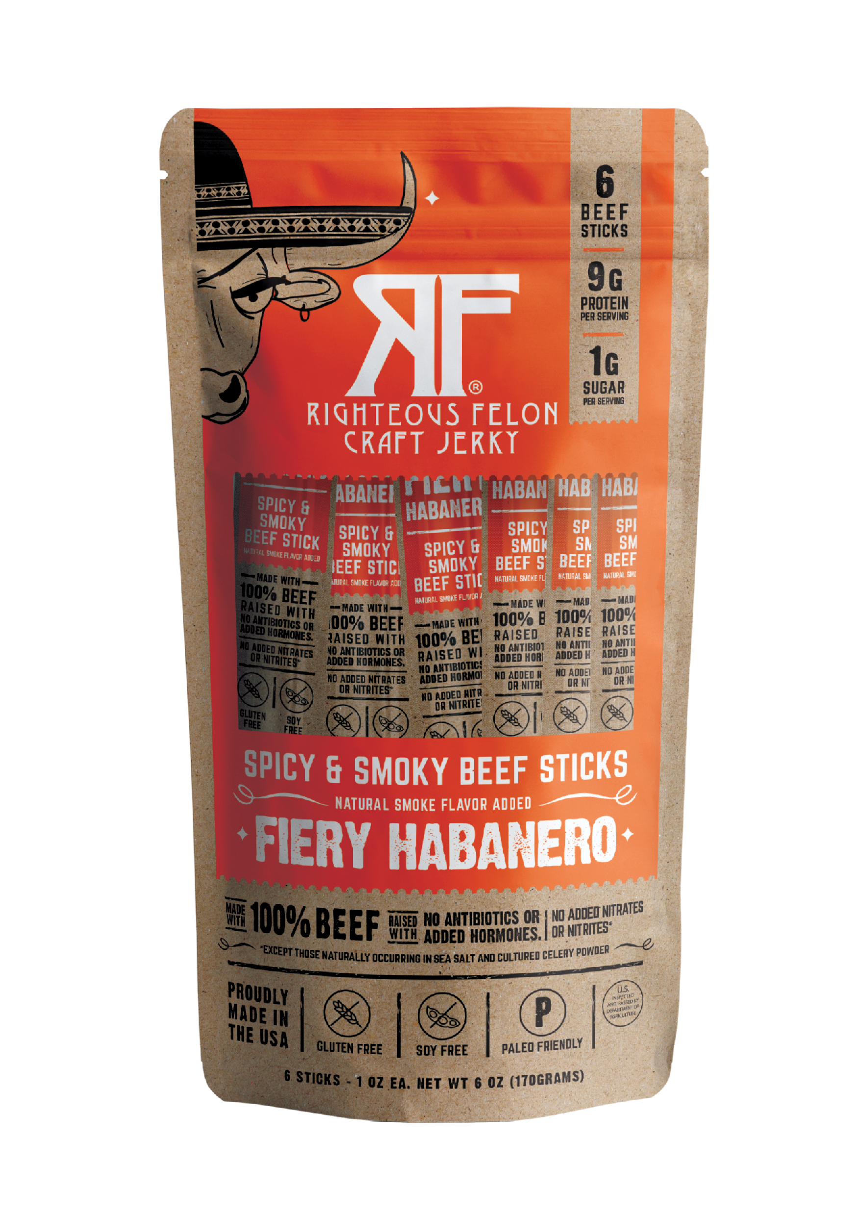 Fiery Habanero Beef Stick 1oz