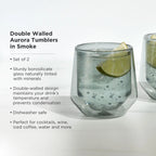 Aurora Double Walled Glass Tumblers