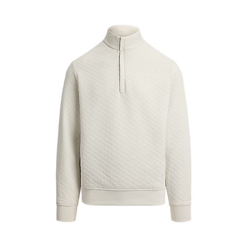 Quilted Double-Knit Half-Zip Pullover