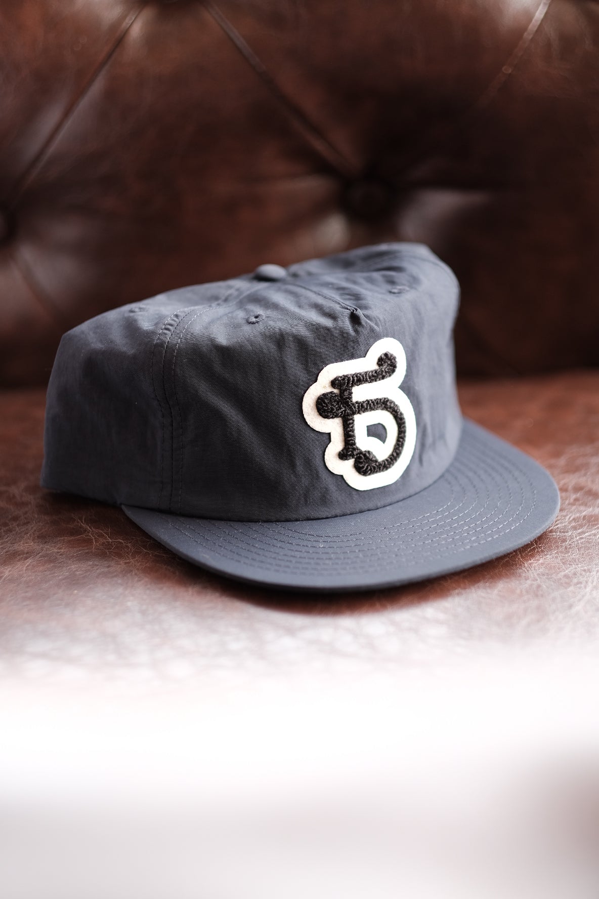 "FD" Monogram Chenille Snapback - Navy