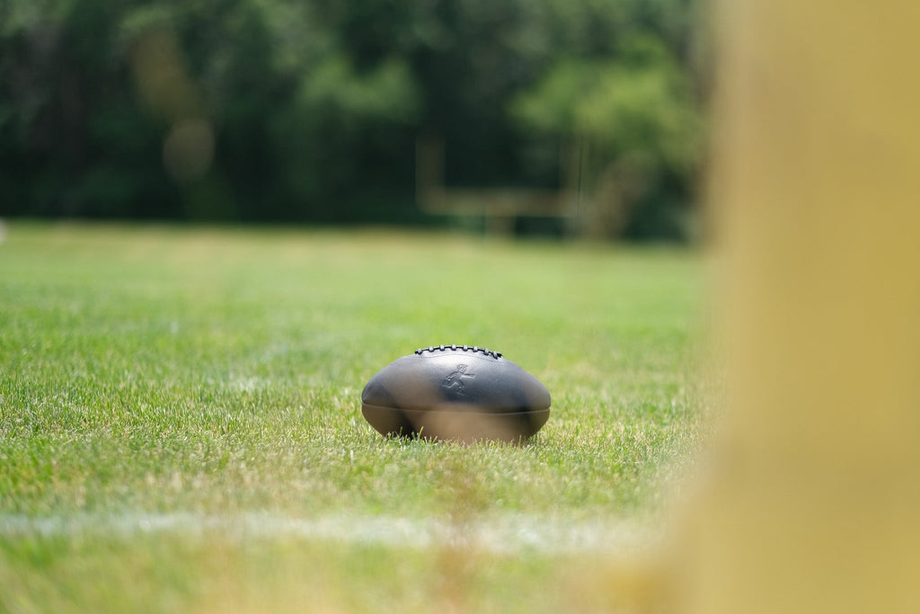 Run Boy Leather Football - Black