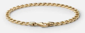 4mm Cuban Chain Bracelet - Gold Vermeil